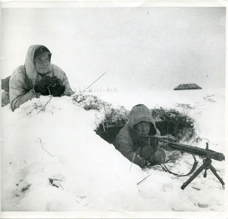 Lieutenant Eduard Simson-Kallas in the winter battle of Narva. ERA.4996.1.228